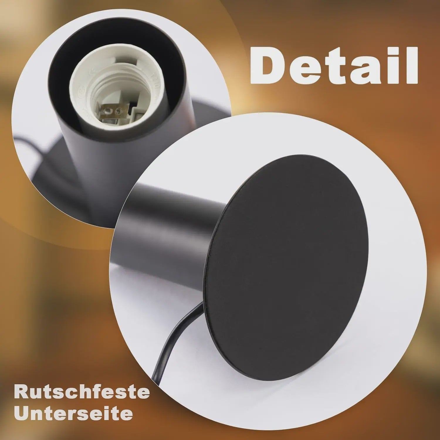 Vintage Zwarte Tafellamp E27 - Retro Sfeerlicht voor Slaapkamer & Woonkamer