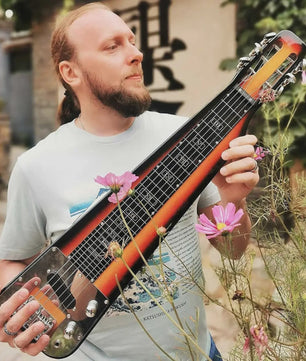 Elektrische Lap Steel Gitaar met Gigbag en Slide Bar - Sunburst