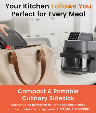GTPLAYER Airfryer 4L met Glazen Venster - Multifunctioneel en Compact