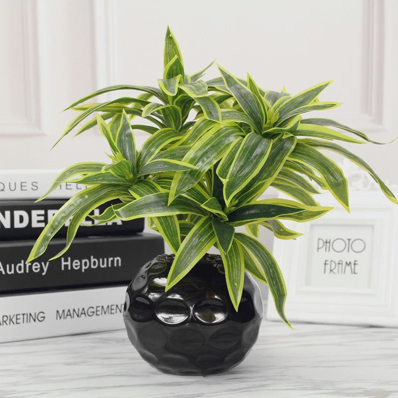 Kunstplant 36cm met 3 Bamboe-achtige Takken - Tropische Decoratie