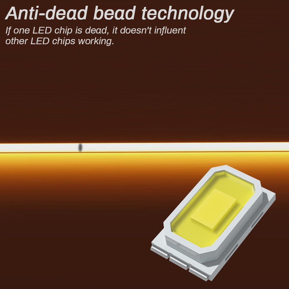 Flexibele COB LED Strip 12V/24V - Hoge Dichtheid, Dimbaar, 3mm/5mm Breedte, RA90