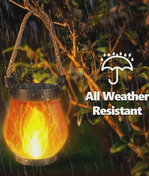 Solar Vlam Lantaarn met Touw - Type-C Snel Opladen & Waterdicht