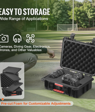 Robuuste Waterdichte Koffer met Schuim - IP67 Bescherming voor Camera's, Drones & Meer