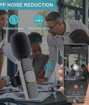 Draadloze Lavalier Microfoon - Mini Draagbaar voor iPhone & Android