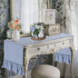 Romantische Katoenen Tafel Runner met Ruches - Perfect voor Feesten, Bruiloften & Decoratie