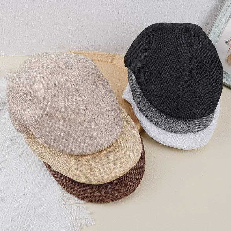 Stijlvolle Britse Baret Pet voor Heren - Retro Painter Cap voor Lente & Zomer