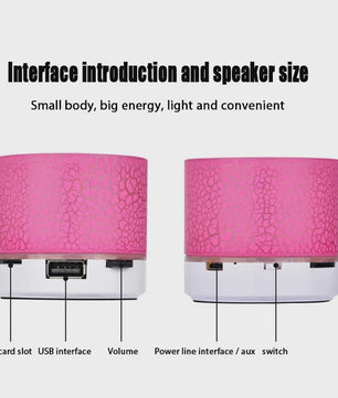 Mini Bluetooth Speaker met Kleurrijke LED Verlichting en Draadloze Muziekweergave