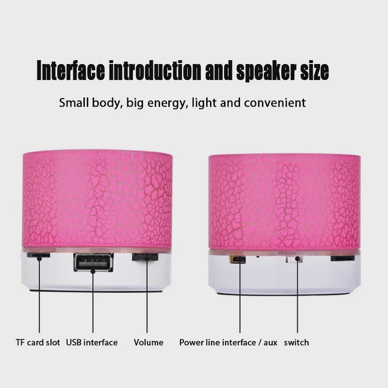 Mini Bluetooth Speaker met Kleurrijke LED Verlichting en Draadloze Muziekweergave