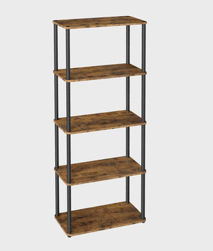 Industriële Stellingkast 5 Niveaus - 60x23.8x139 cm - Bruin-Zwart