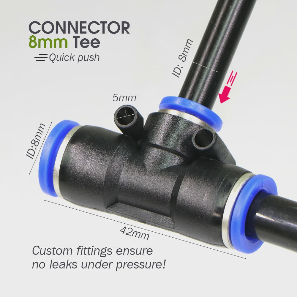 Verstelbare Nevelsproeier Kit met 8mm PE Slang en Zelfaanzuigende Pomp voor Tuin