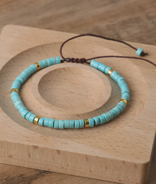 Natuurlijke Blauwe Emperor Steen Kralen Armband - Verstelbaar & Uniek