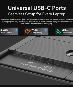 Blackview DCM6 14" FHD IPS Triple Laptop Screen Extender - Draagbaar & Uitbreidbaar