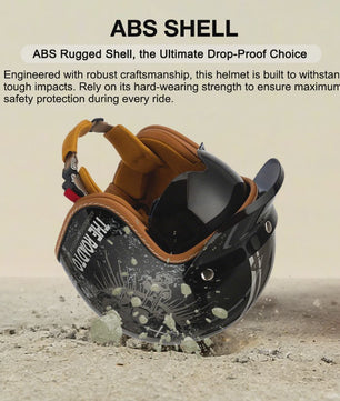 Handgeschilderd Open Face Motorhelm met Vizier - Lichtgewicht ABS & 3C Gecertificeerd