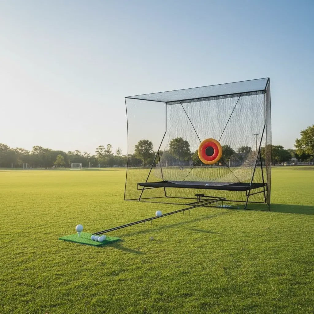 Stevig Golf Oefennet 3.6m x 2.7m met Bal Retour & Draagtas - Indoor/Outdoor Golf Trainingsnet