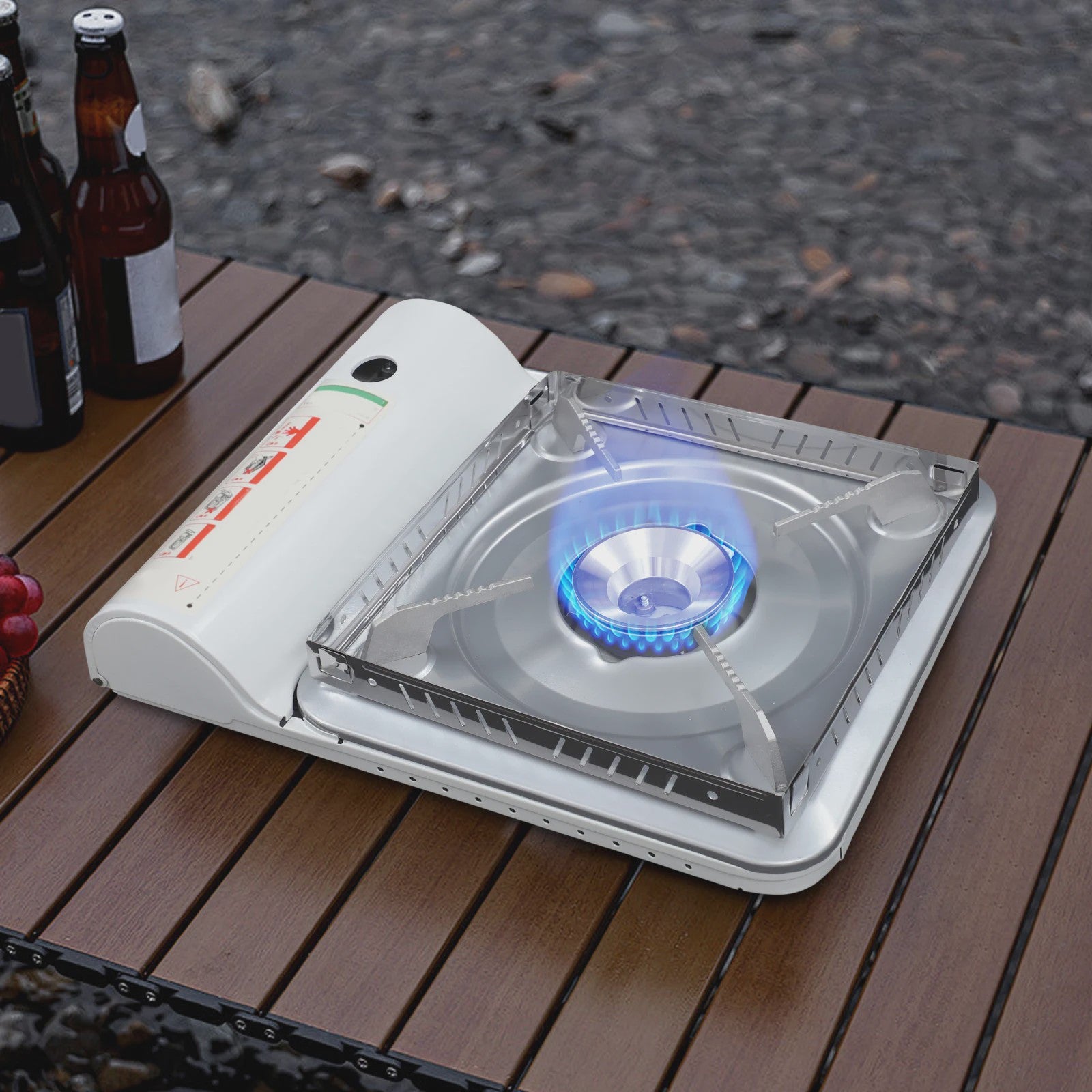 Draagbare Gasbrander 3500W - Compacte Camping Kooktoestel voor Buiten BBQ & Noodgevallen