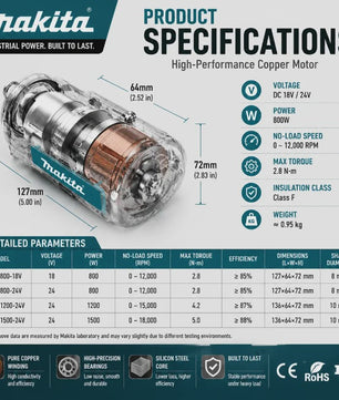 Makita DTW285 18V Accu Slagmoersleutel Borstelloos 330 Nm + 6.0Ah Batterij