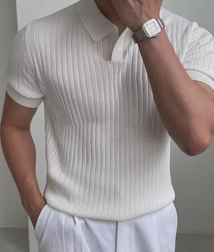 Herentrui Poloshirt Korte Mouw Gebreid - Zomer Casual Fashion