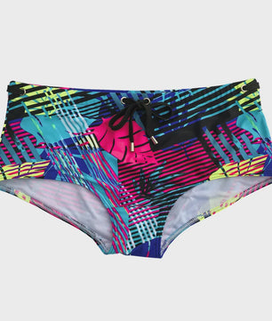 Herenshorts Zwembroek met Bladprint - Braziliaanse Snit - Sneldrogend