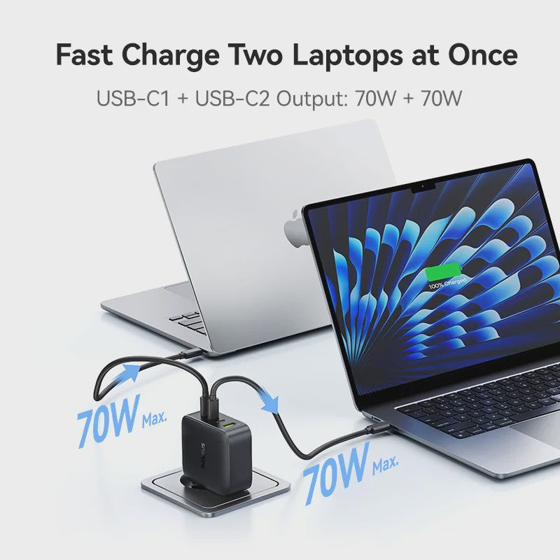 Baseus 140W GaN Snellader - Krachtige PD USB-C Oplader voor Laptop, Tablet & Smartphone