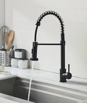 Keukenmengkraan met Uittrekbare Spuitkop - 360° Draaibaar, RVS, Warm & Koud Water