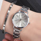 Luxe Dameshorloge Set met Minimalistische Wijzerplaat en Goudkleurige Armband - Stijlvol Quartz Polshorloge