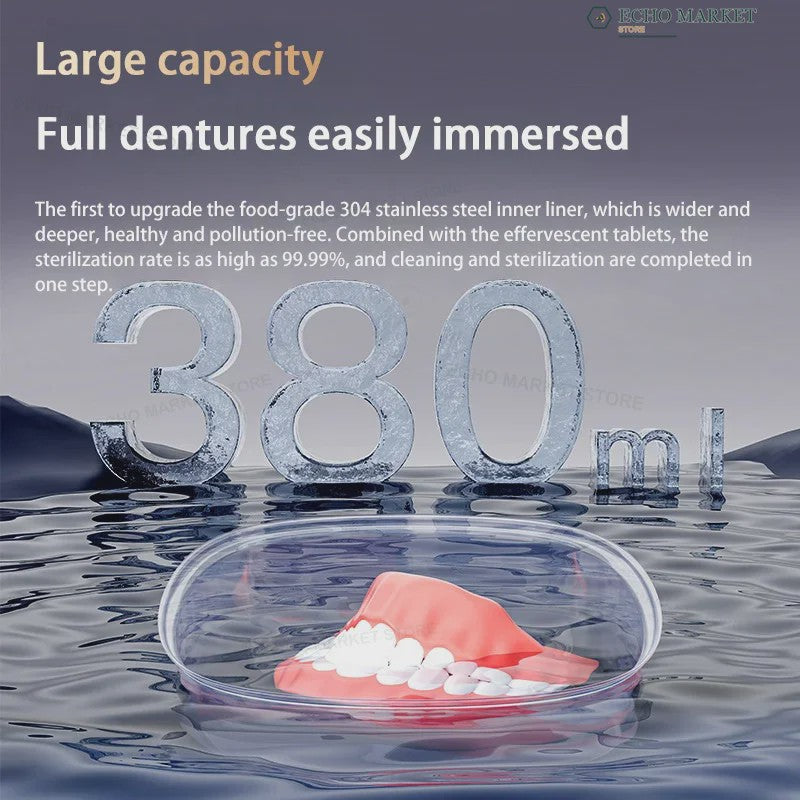 USB Reiniger voor Gebitsreiniging: Kunstgebitten, Aligners, Beugels & Bitjes