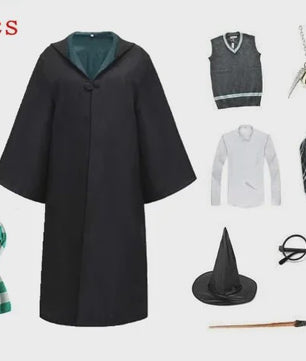 Harry Potter Cosplay Kostuum Set - Volwassenen & Kinderen - Gryffindor & Slytherin