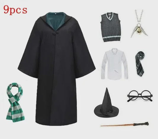 Harry Potter Cosplay Kostuum Set - Volwassenen & Kinderen - Gryffindor & Slytherin