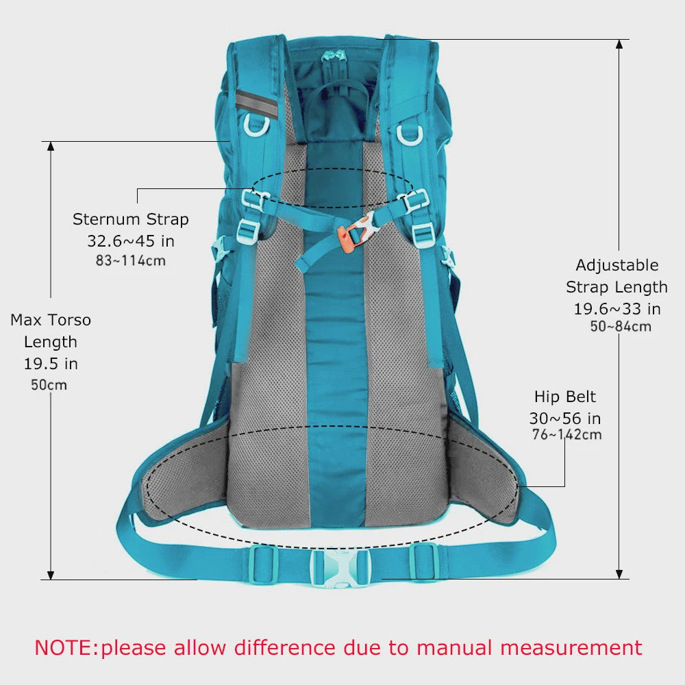 WESTTUNE 50L Wandelrugzak met Regenhoes - Multifunctionele Outdoor Rucksack