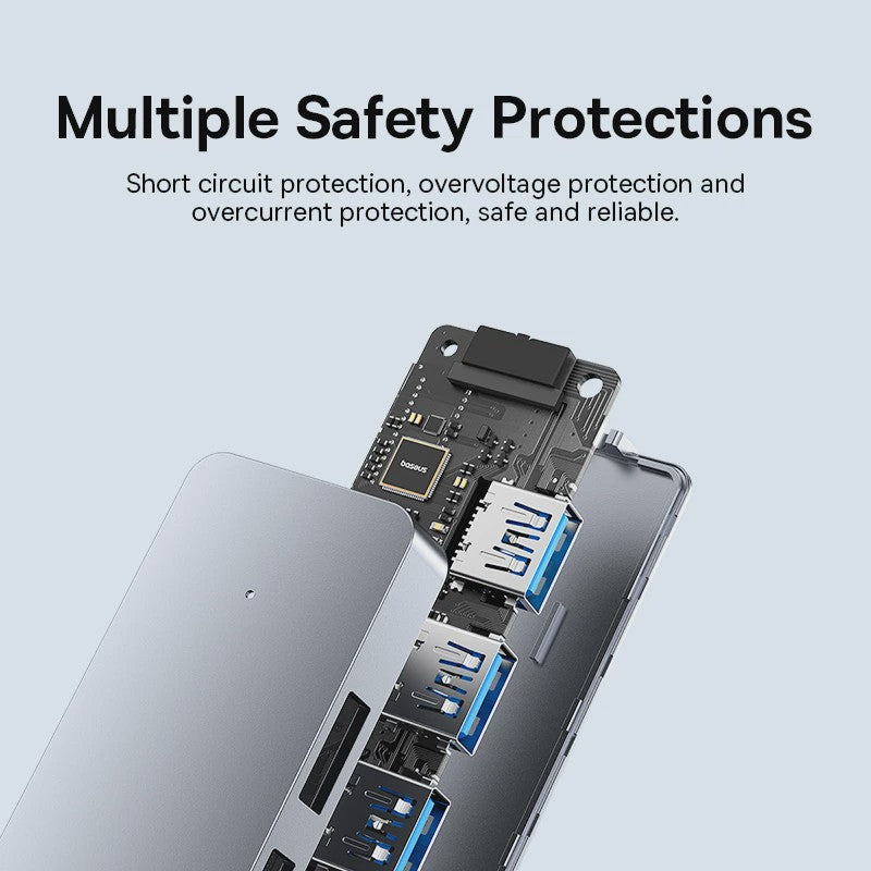 Baseus 4-Poorts USB 3.0 Hub - Snelle Dataoverdracht voor Laptop & PC