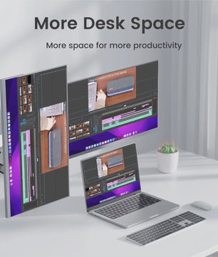 NearHub MS-002 Dubbele Monitor Arm met Klem- en Grommetbevestiging - Ergonomisch & Flexibel
