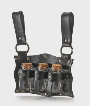 Middeleeuwse Riem Set met Magische Flesjes en Buidel - Halloween Kostuum Prop