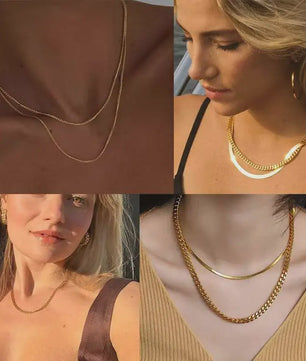 Vnox Gouden Kubaanse Ketting - Roestvrij Staal Unisex Halsketting