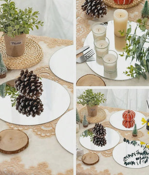 Set van 6 Ronde Acryl Spiegel Schijven - Decoratieve Tafel & Wanddecoratie