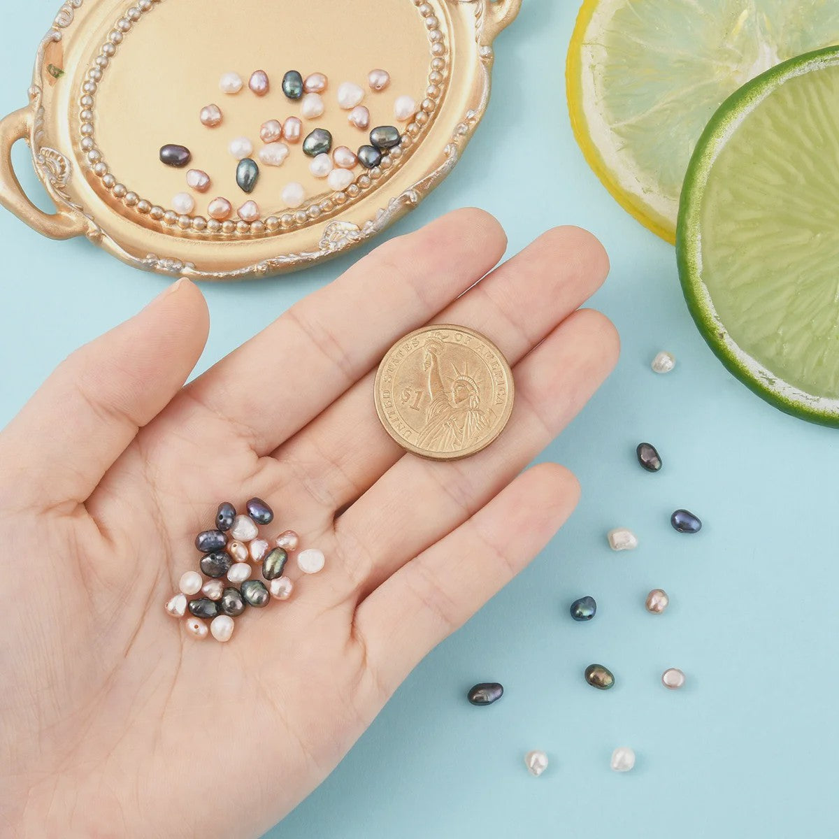 10x Natuurlijke Zoetwaterparels - Barokke Keshi Parel kralen voor DIY Sieraden