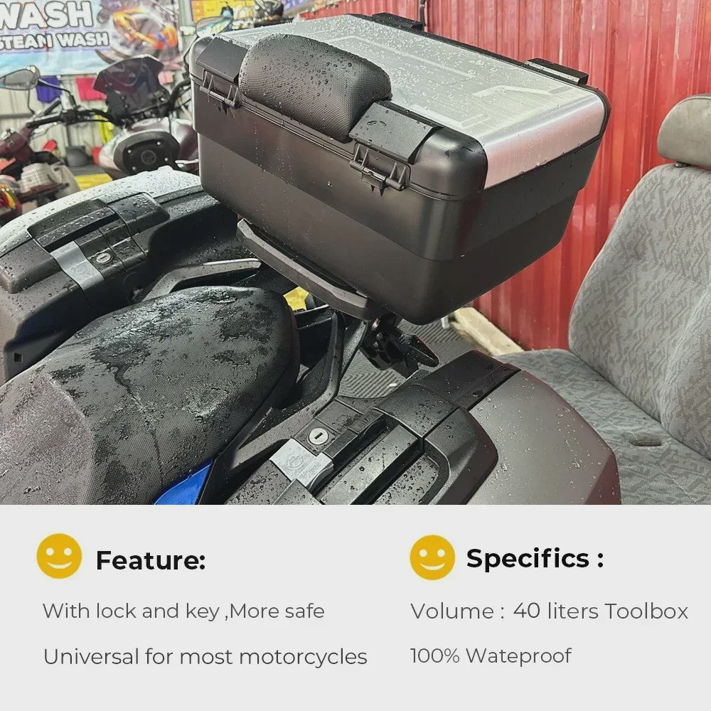 Universele Motor Topcase 40L - Waterdichte Bagagekoffer voor BMW en andere motoren