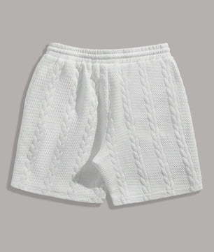 Heren Casual Shorts met Koord - Wit, Ademend & Los - 5 Inch Binnenbeenlengte