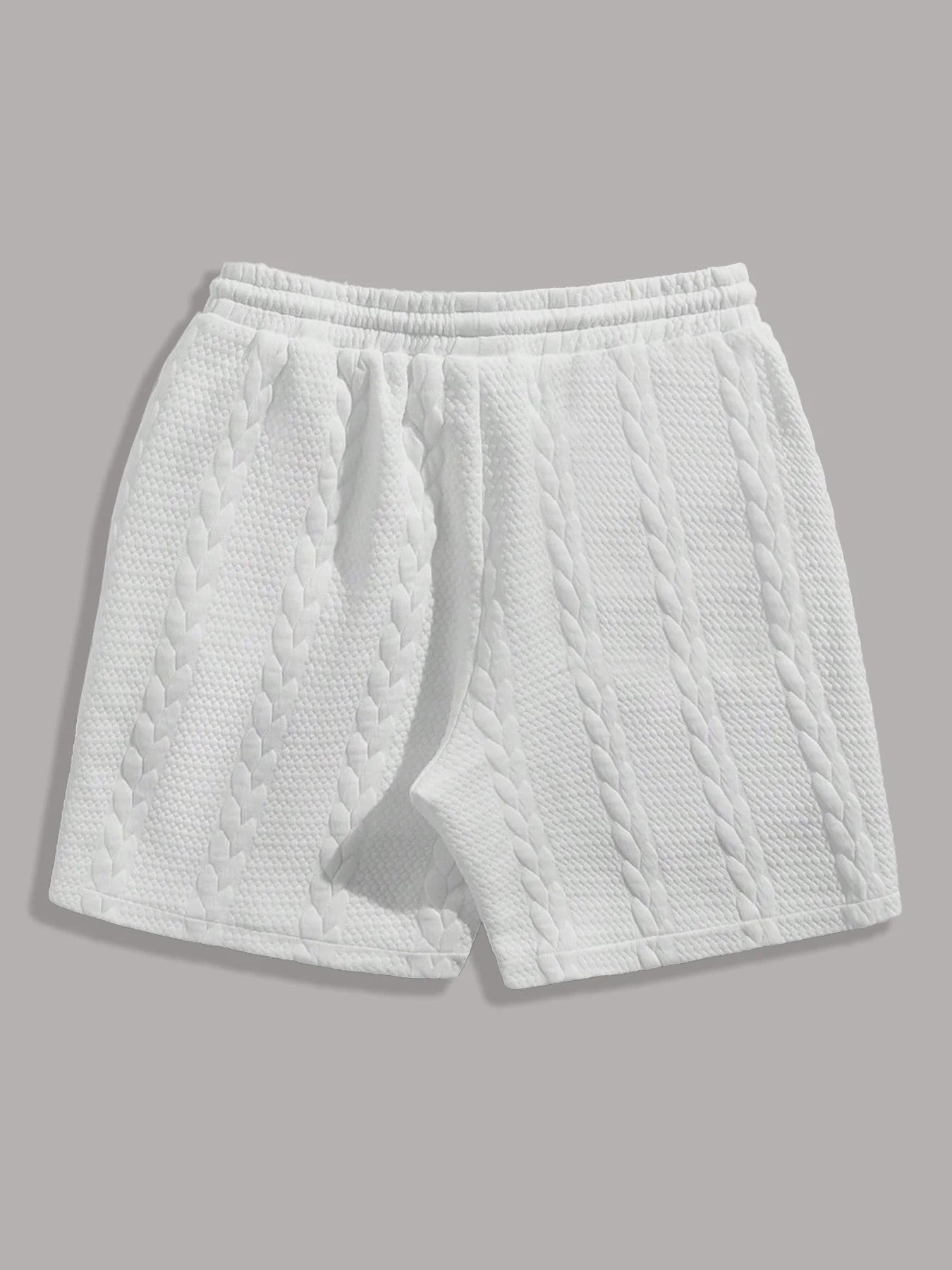 Heren Casual Shorts met Koord - Wit, Ademend & Los - 5 Inch Binnenbeenlengte