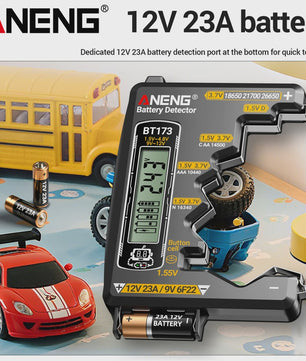 Universele Batterij Tester ANENG BT173 - Digitale Batterij Detector voor AA, AAA, C, D, 9V en Knoopcel Batterijen