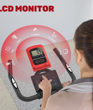 Stationaire Hometrainer met Magneetrem & 10kg Vliegwiel - LCD Display