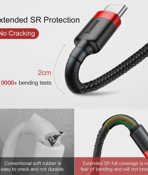 Baseus USB-C Kabel: Snel Opladen & Data | Duurzaam & Compatibel
