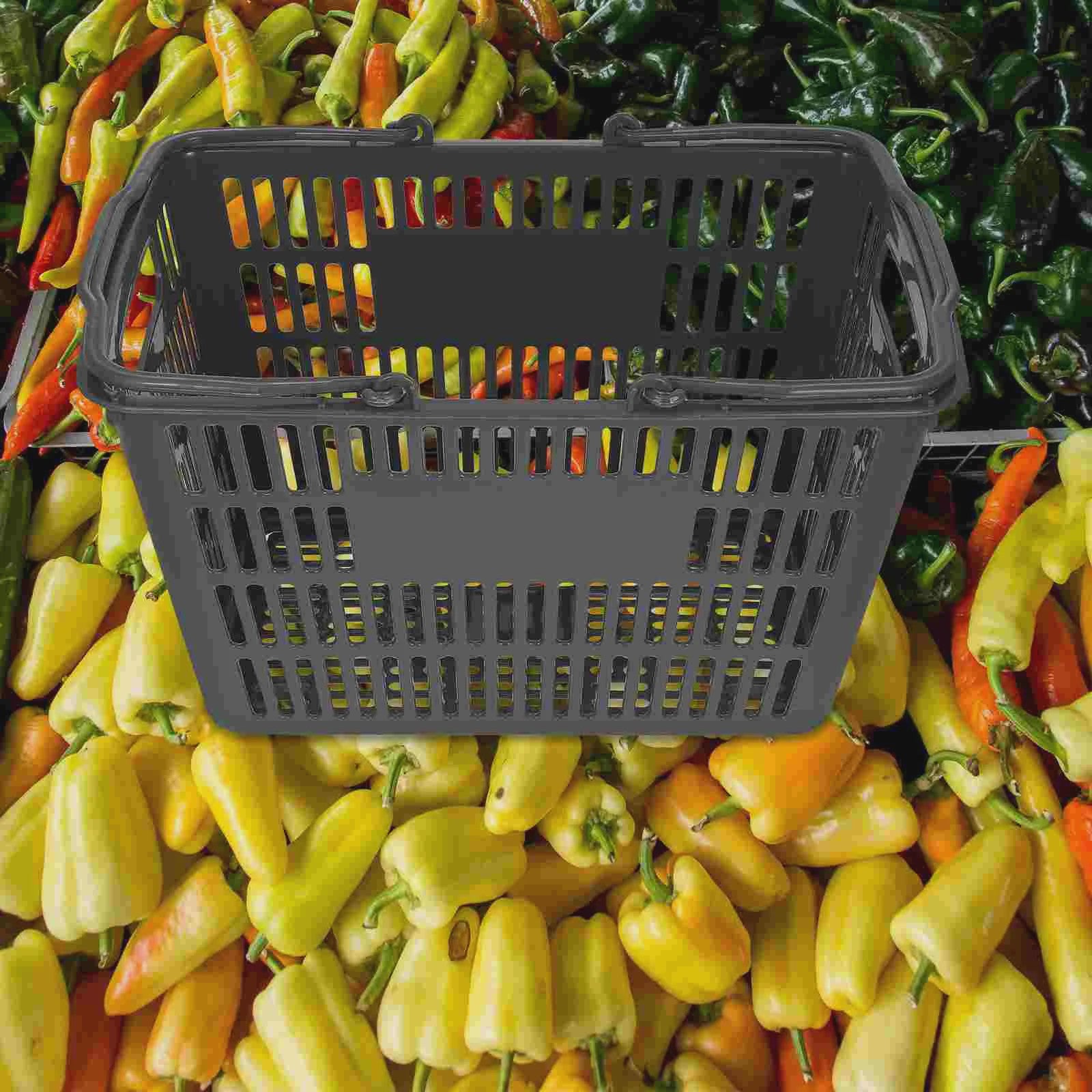 Robuuste Draagbare Boodschappenmand - Duurzaam Plastic met Handvat