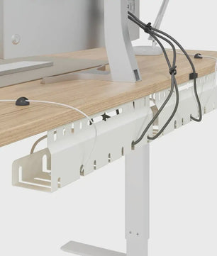 Set van 2 Witte Kabelgoot Onder Bureau - Ordelijke Werkplek
