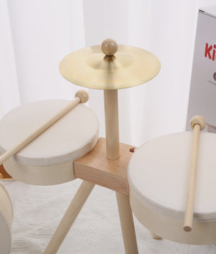 Houten Kinder Drumstel - Educatief Muziek Speelgoed voor Jongens en Meisjes