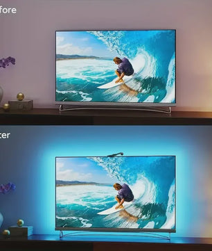RGBIC LED TV Achtergrondverlichting met Camera & Muziek Sync - Smart Ambient Lighting voor 55-75 inch TV's