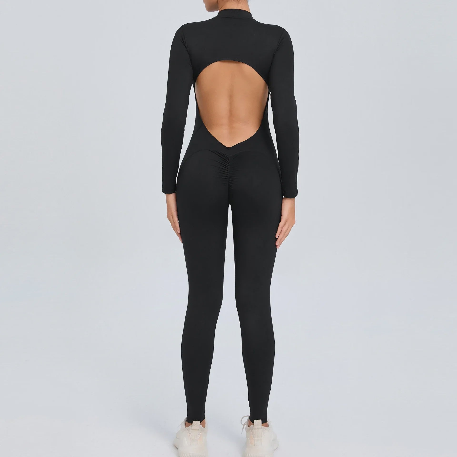 Dames Sport Jumpsuit met Lange Mouwen - Fitness & Gym Kleding - Zomer Sexy Stijl - Blauw