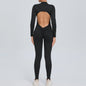 Dames Sport Jumpsuit met Lange Mouwen - Fitness & Gym Kleding - Zomer Sexy Stijl - Blauw