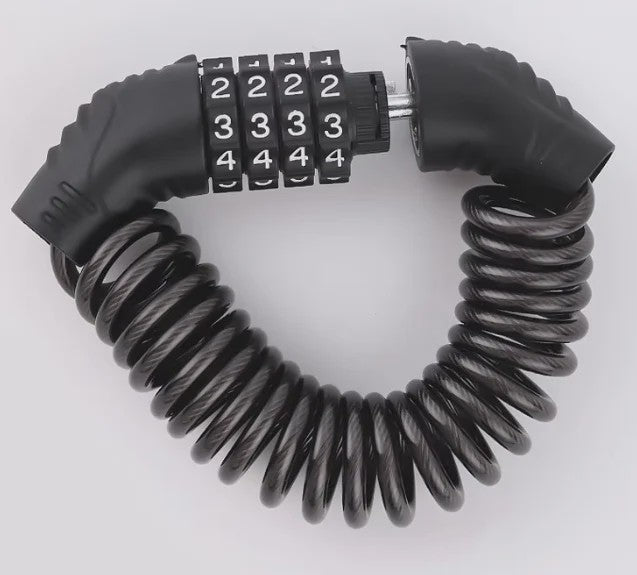 Universeel Combinatieslot met Staalkabel voor Fiets, Motor & Helm - Draagbaar & Anti-diefstal