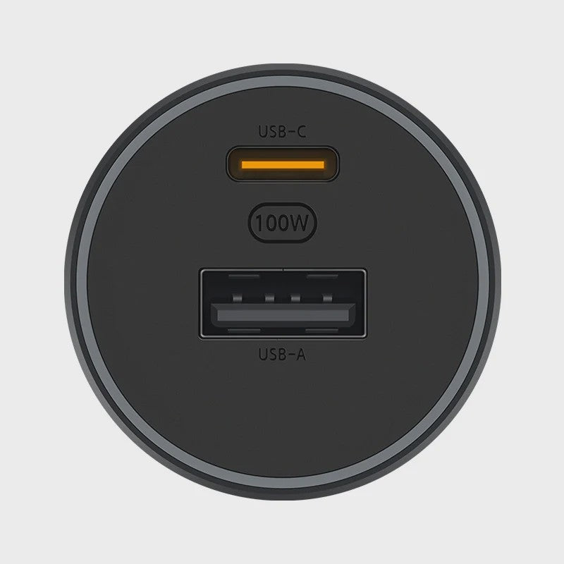 MIJIA 100W Snellader Auto Oplader met Dubbele USB-A & USB-C Poort & 5A Kabel