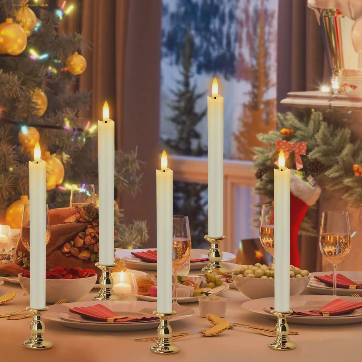Set LED Kaarsen 12-120 Stuks - Flakkerend Vlam Effect, Afstandsbediening, Batterij, Decoratie